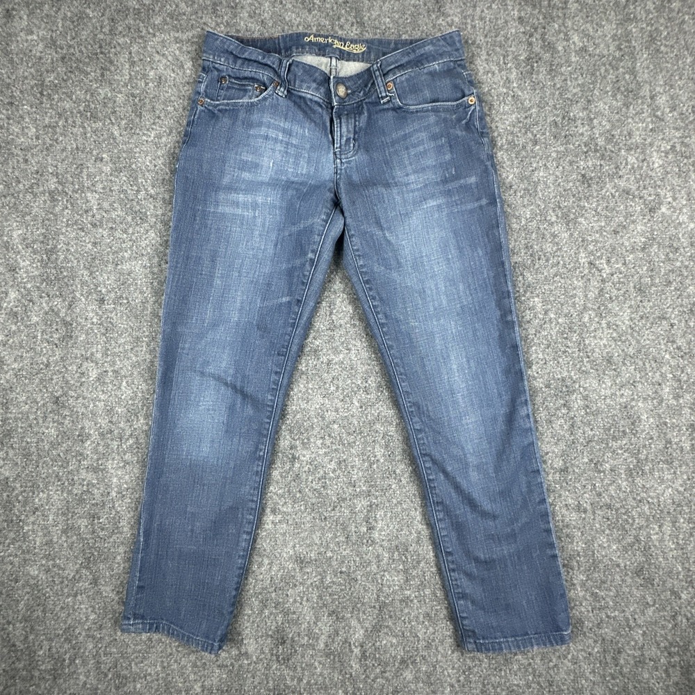 American Eagle Jeans Women Size 6 Medium Wash Classic Back Patch